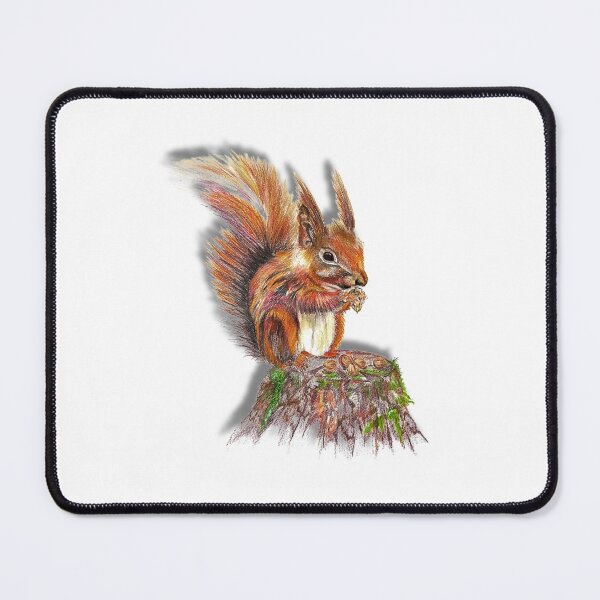 Item preview, Red Squirrel Fine Art Print, Hand-Drawn Wildlife Illustration, Woodland Wall Art designed and sold by Vesivariart.