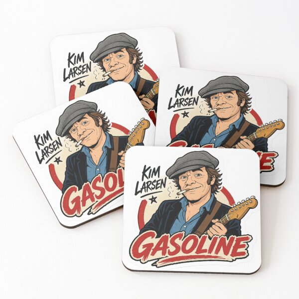 Item preview, Kim Larsen "Gasoline" Inspired Sticker - Danish Rock Legend Tribute designed and sold by Bhaskar Digital Art.