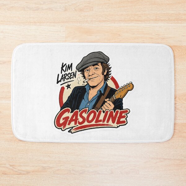 Item preview, Kim Larsen "Gasoline" Inspired Sticker - Danish Rock Legend Tribute designed and sold by Bhaskar Digital Art.