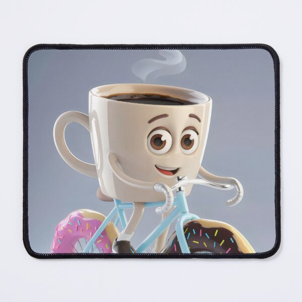 Item preview, A cup of coffee on a bike. designed and sold by MyHappyArtShop.
