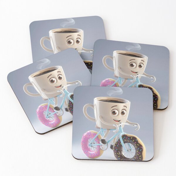 Item preview, A cup of coffee on a bike. designed and sold by MyHappyArtShop.