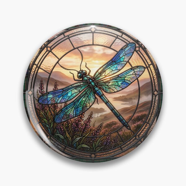Item preview, Colorful Dragonfly Stained‑Glass Artwork designed and sold by SoulTreasures.