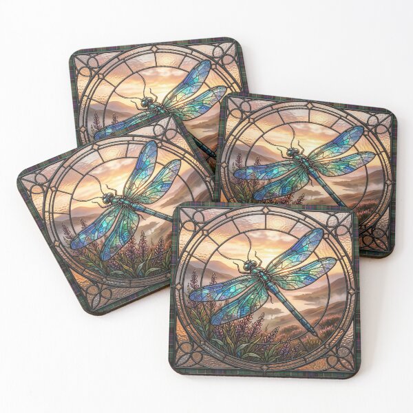 Item preview, Colorful Dragonfly Stained‑Glass Artwork designed and sold by SoulTreasures.