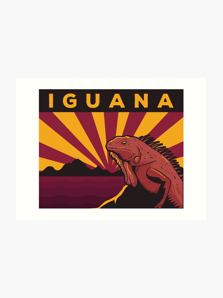 Iguana Reptile Animal Logo Lámina Artística - roblox music video animals