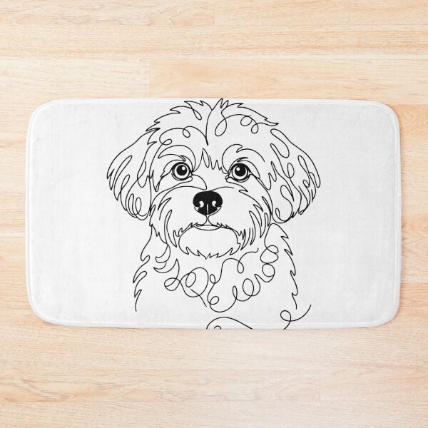Item preview, Bolonka Zwetna One Line Art – Minimalist Dog Illustration designed and sold by Pfotenfaden.