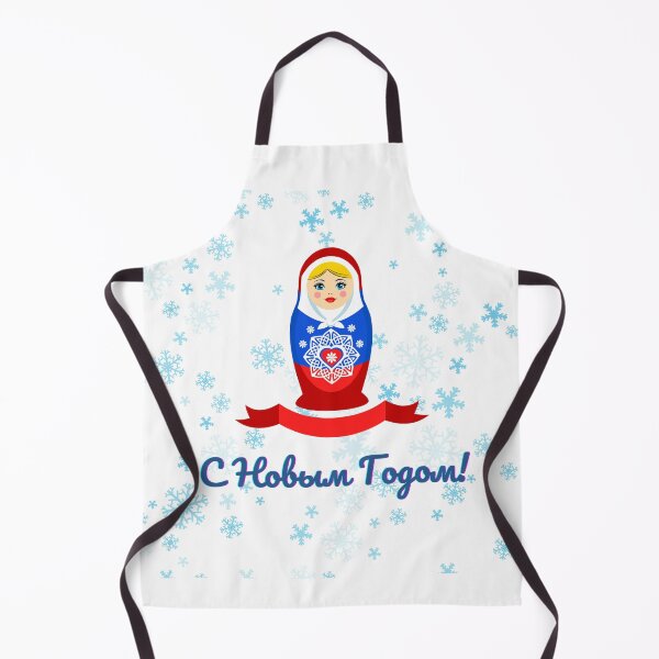 Item preview, С Новым Годом! Happy New Year in Russian. Russian New Year. Matryoshka in Russian Flag Colors Wishing Happy New Year. designed and sold by ShrimpAndGrits.