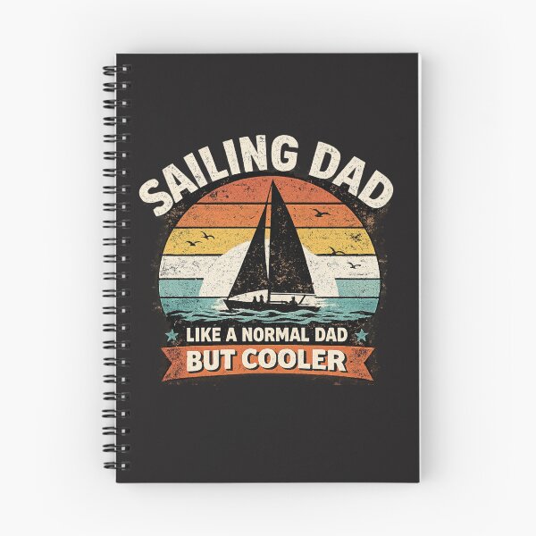 Item preview, Sailing Dad Like a Normal Dad But Cooler – Vintage Sailboat Retro Nautical Gift for Fathers designed and sold by MWSailingClub.