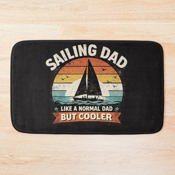 Item preview, Sailing Dad Like a Normal Dad But Cooler – Vintage Sailboat Retro Nautical Gift for Fathers designed and sold by MWSailingClub.