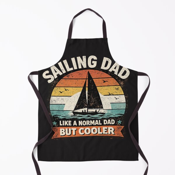 Item preview, Sailing Dad Like a Normal Dad But Cooler – Vintage Sailboat Retro Nautical Gift for Fathers designed and sold by MWSailingClub.