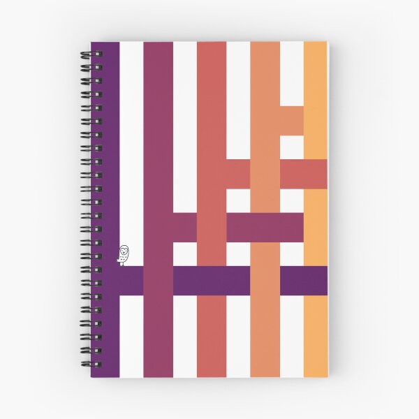Item preview, Little OWLY relaxing on a colorful line grid designed and sold by OwlyChic.
