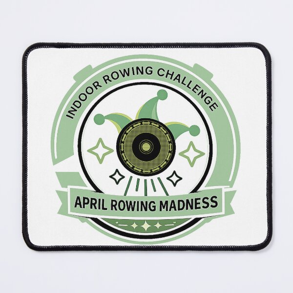 Item preview, April Indoor Rowing Challenge Badge – Funny Gym Workout Design designed and sold by Mahmoud Salah.