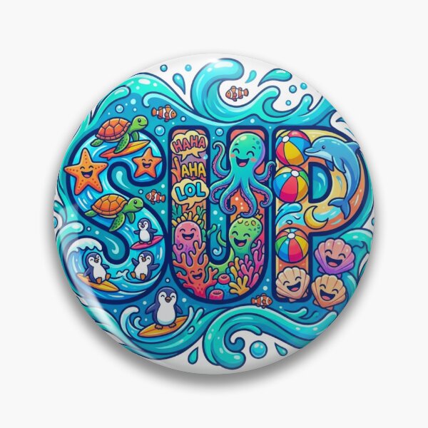 Item preview, Summer Surf Vibes - Full Color Ocean Doodle designed and sold by RDproject.