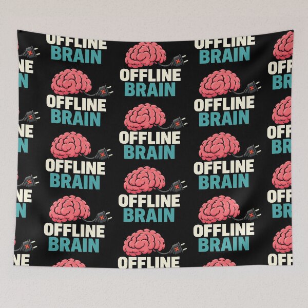 Item preview, Offline Brain Funny Burnout Tech Design designed and sold by TeeTimeTreasure.