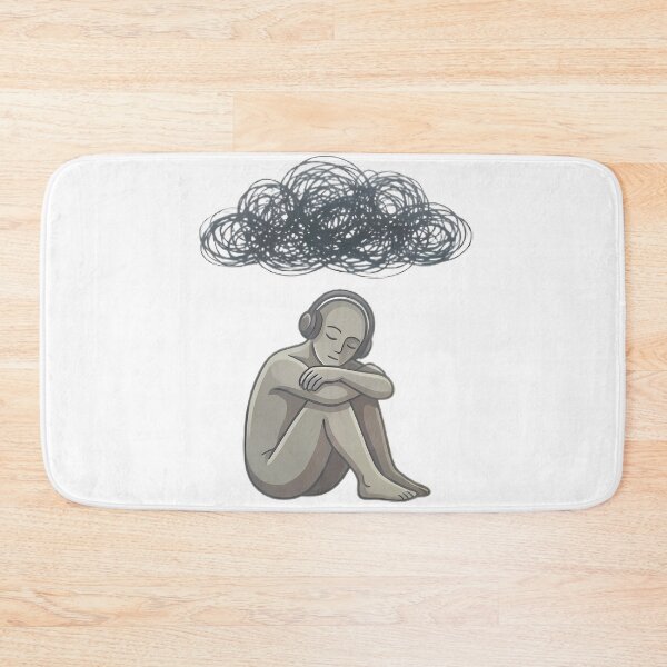Item preview, Sad Minimalist Headphones Illustration designed and sold by LYZ7VANI.