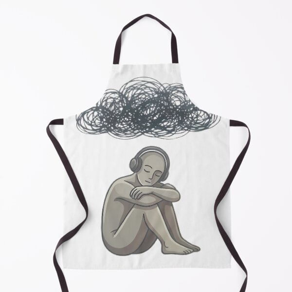 Item preview, Sad Minimalist Headphones Illustration designed and sold by LYZ7VANI.