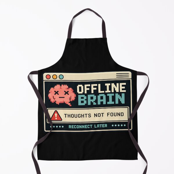 Item preview, Offline Brain Thoughts Not Found Funny Tech Design designed and sold by TeeTimeTreasure.