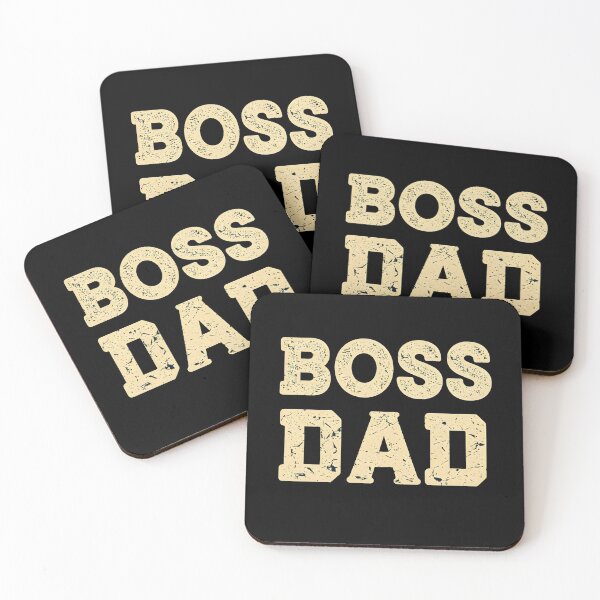 Item preview, Boss Dad Vintage Distressed Typography T-Shirt Design designed and sold by FestivityFinds.
