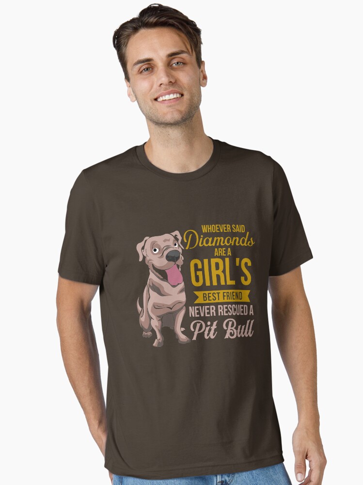 Thumbnail 1 von 7, Essential T-Shirt, Never Rescued A Pit Bull - Pit Bull Lover Gift designt und verkauft von yeoys.
