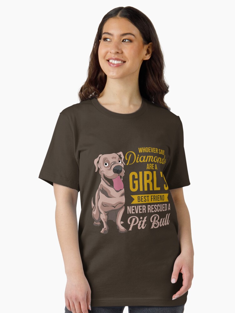 Thumbnail 2 von 7, Essential T-Shirt, Never Rescued A Pit Bull - Pit Bull Lover Gift designt und verkauft von yeoys.