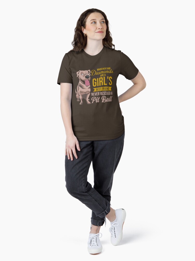 Thumbnail 4 von 7, Essential T-Shirt, Never Rescued A Pit Bull - Pit Bull Lover Gift designt und verkauft von yeoys.