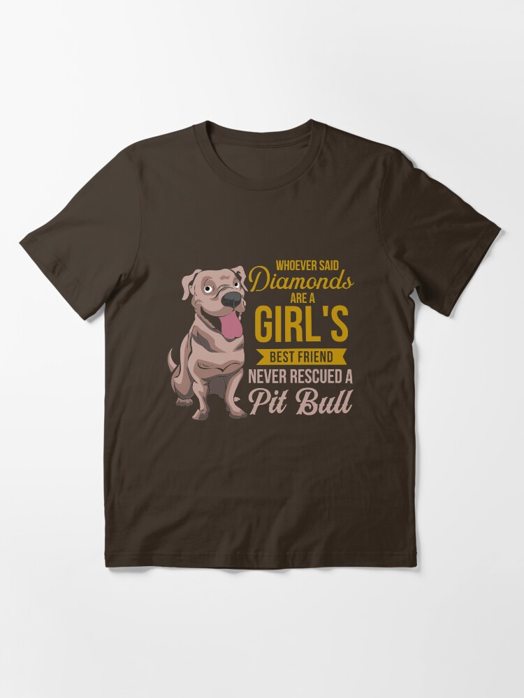 Thumbnail 3 von 7, Essential T-Shirt, Never Rescued A Pit Bull - Pit Bull Lover Gift designt und verkauft von yeoys.