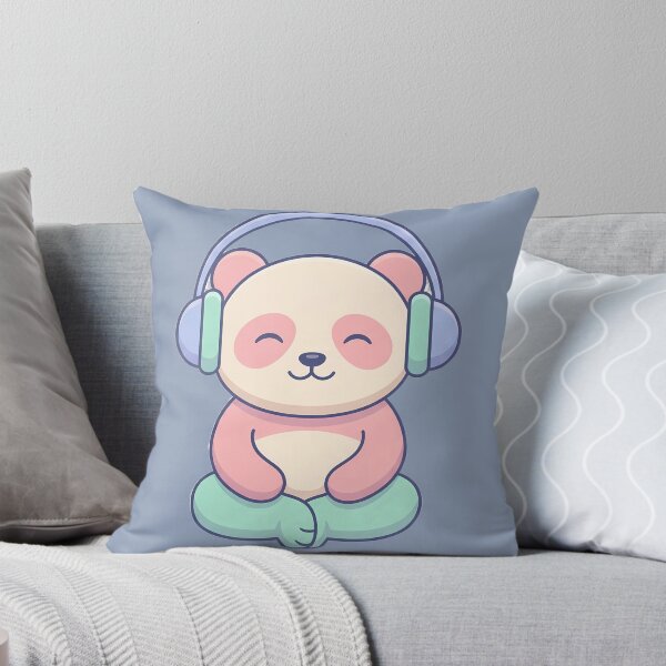 Item preview, Cute Meditating Panda With Headphones designed and sold by LYZ7VANI.