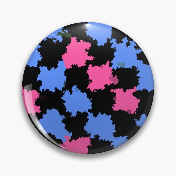 Item preview, Pink Blue On Black Irregular Abstract Design  designed and sold by PatternTitan.
