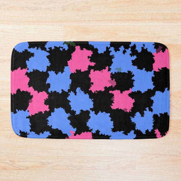 Item preview, Pink Blue On Black Irregular Abstract Design  designed and sold by PatternTitan.
