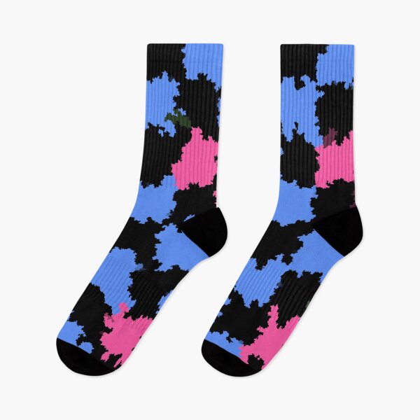 Item preview, Pink Blue On Black Irregular Abstract Design  designed and sold by PatternTitan.