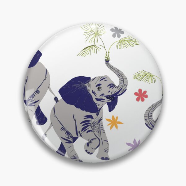 Item preview, The Majestic Elephant Parade: Hand-Painted Botanical Textile Art designed and sold by auran14.
