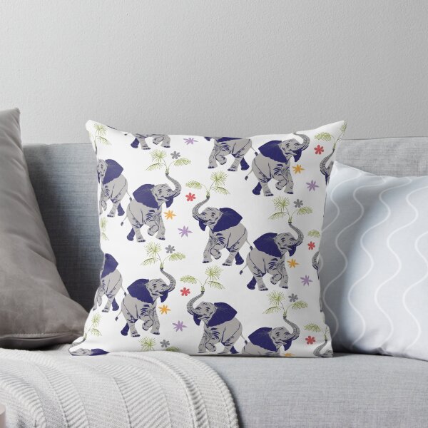 Item preview, The Majestic Elephant Parade: Hand-Painted Botanical Textile Art designed and sold by auran14.