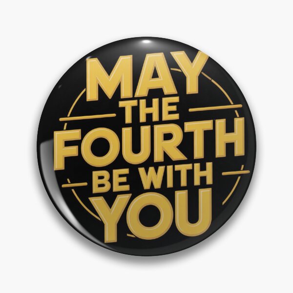 Item preview, May the Fourth Be With You Gold Retro Sci-Fi Typography Classic T-Shirt designed and sold by STREETEES CLUB.
