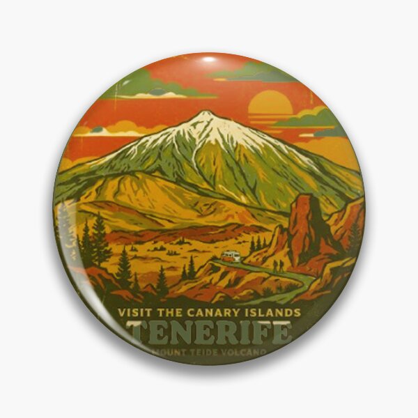 Item preview, Vintage Tenerife Canary Islands Mount Teide Volcano Travel Poster designed and sold by MT-Hub | Art for Every Soul.