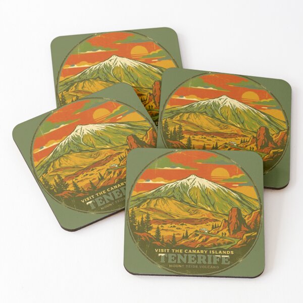 Item preview, Vintage Tenerife Canary Islands Mount Teide Volcano Travel Poster designed and sold by MT-Hub | Art for Every Soul.