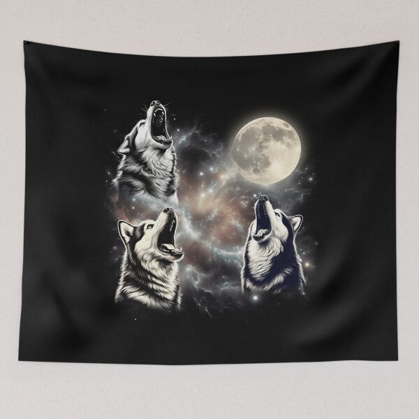 Item preview, Alaskan Malamute Howling Moon Lover Dog designed and sold by MosaikkiArt.