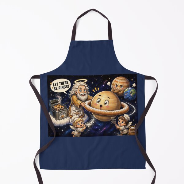 Item preview, Let There Be Rings — God Makes Saturn a Donut Funny Space Art designed and sold by SammyMorry.