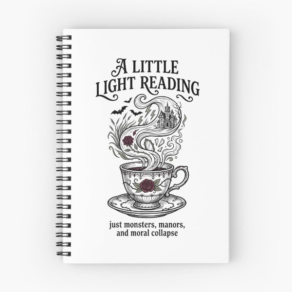 Item preview, A Little Light Reading Monsters Manors Moral Collapse Gothic Books designed and sold by Fenay Designs.