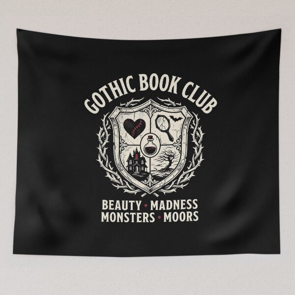 Item preview, Gothic Book Club Beauty Madness Monsters Moors Classic Reader Crest designed and sold by Fenay Designs.