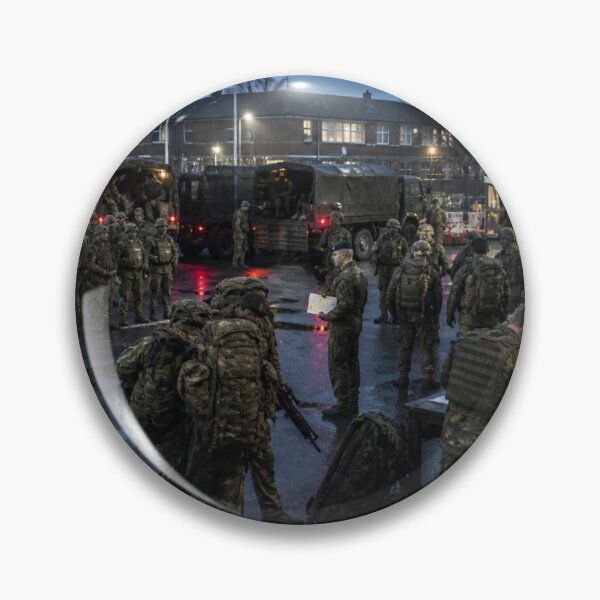 Item preview, British Army Mobilisation at Dusk | Modern War Military Barracks Print designed and sold by Element Horizon Studio.
