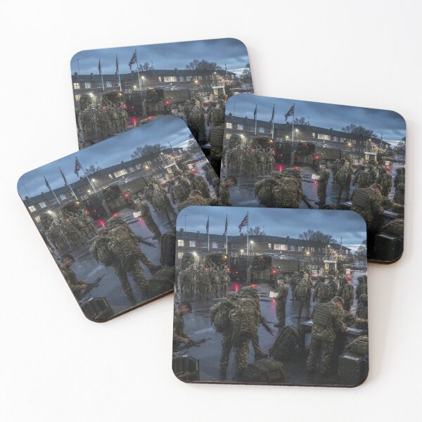 Item preview, British Army Mobilisation at Dusk | Modern War Military Barracks Print designed and sold by Element Horizon Studio.