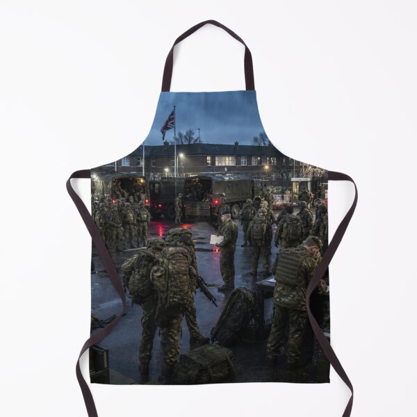 Item preview, British Army Mobilisation at Dusk | Modern War Military Barracks Print designed and sold by Element Horizon Studio.