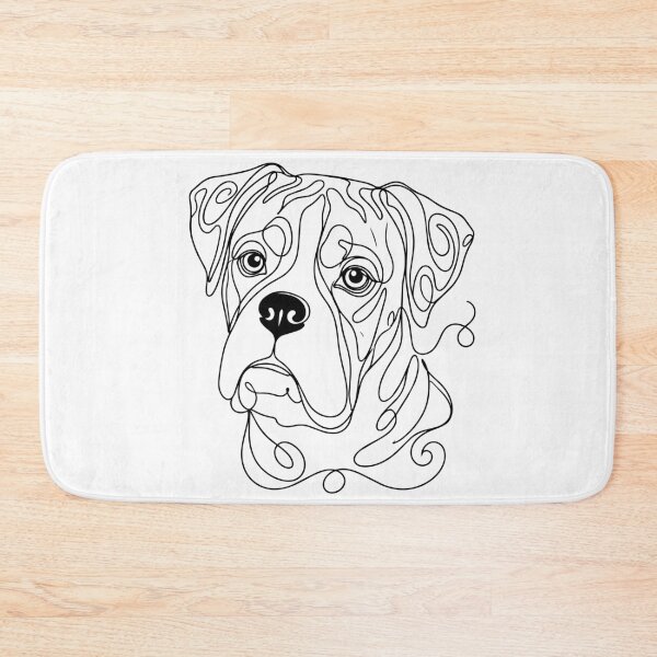 Item preview, Boxer One Line Art – Modern contour design designed and sold by Pfotenfaden.