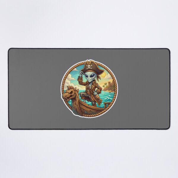 Item preview, Brave Alien Pirate Captain On Dragon Ship designed and sold by Sunkhung.