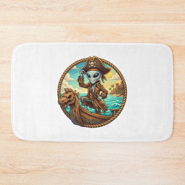 Item preview, Brave Alien Pirate Captain On Dragon Ship designed and sold by Sunkhung.