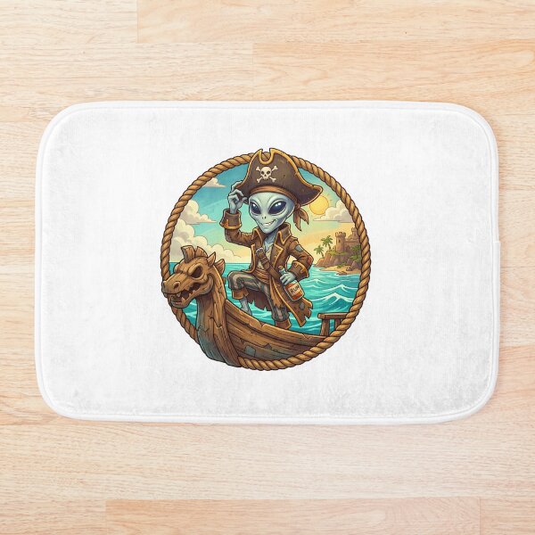 Item preview, Brave Alien Pirate Captain On Dragon Ship designed and sold by Sunkhung.