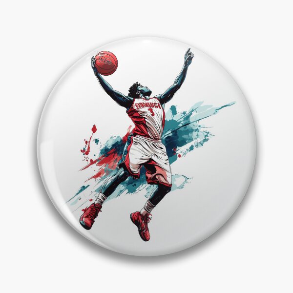 Item preview, Elite Basketball Player Slam Dunk Action Splash Illustration designed and sold by DesignArtist.ia.