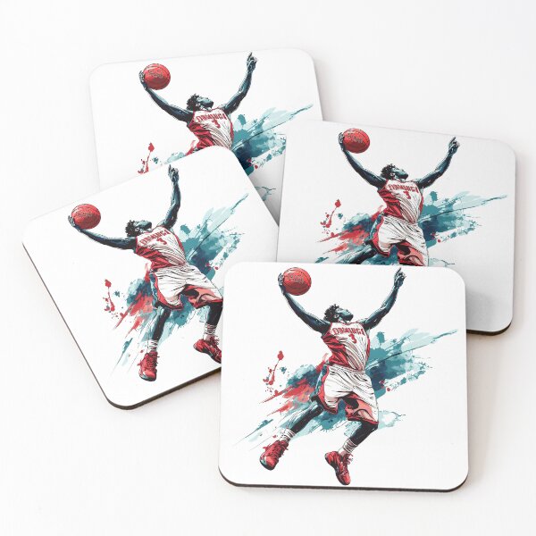 Item preview, Elite Basketball Player Slam Dunk Action Splash Illustration designed and sold by DesignArtist.ia.