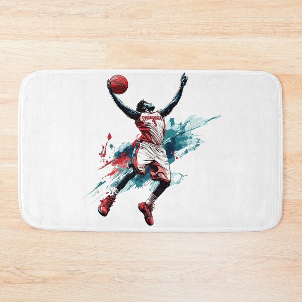 Item preview, Elite Basketball Player Slam Dunk Action Splash Illustration designed and sold by DesignArtist.ia.