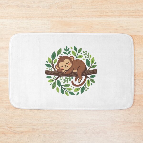 Item preview, Sleepy cute monkey illustration designed and sold by LOVEARTDESIGN.