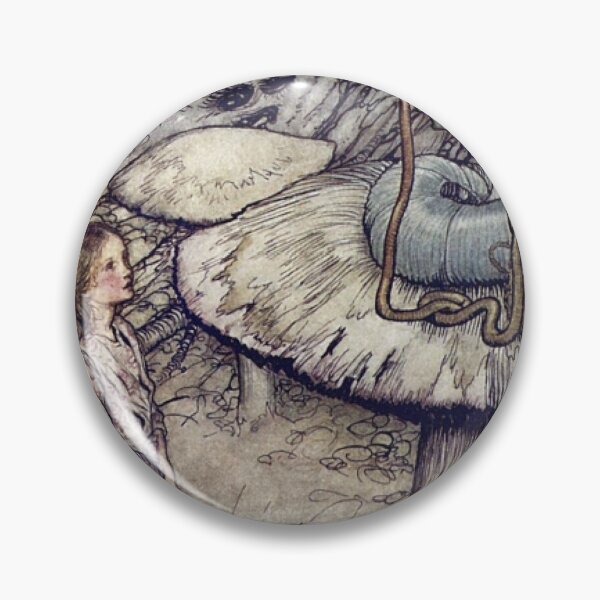 Item preview, Alice and the Caterpillar Illustration Art Print | Arthur Rackham Style Vintage Wonderland Poster designed and sold by Grand Illusions.